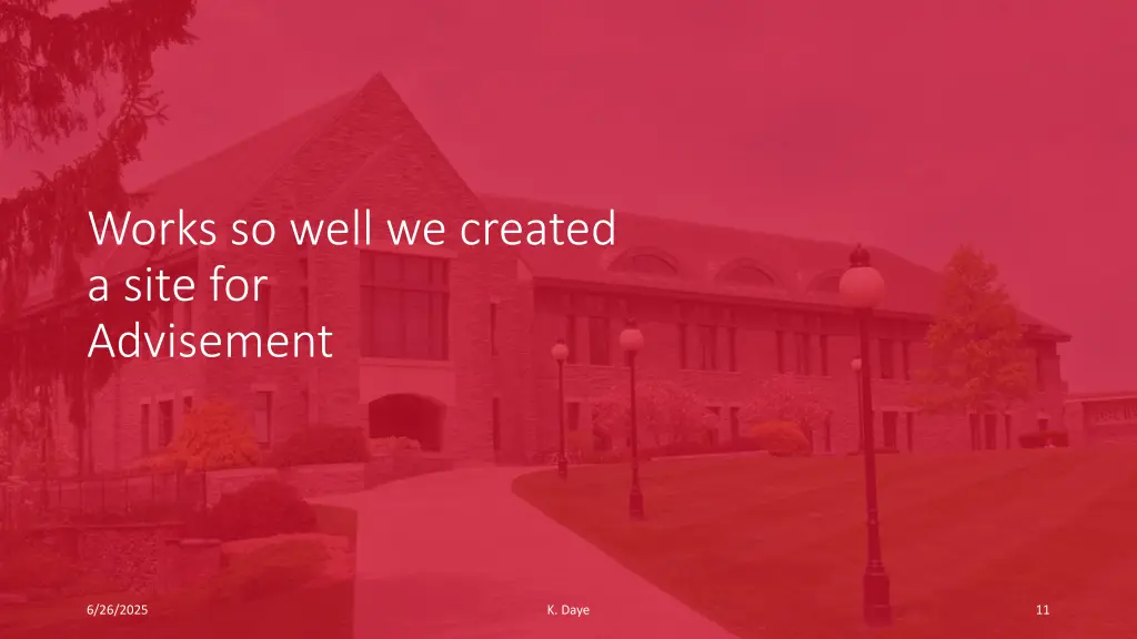 works so well we created a site for advisement