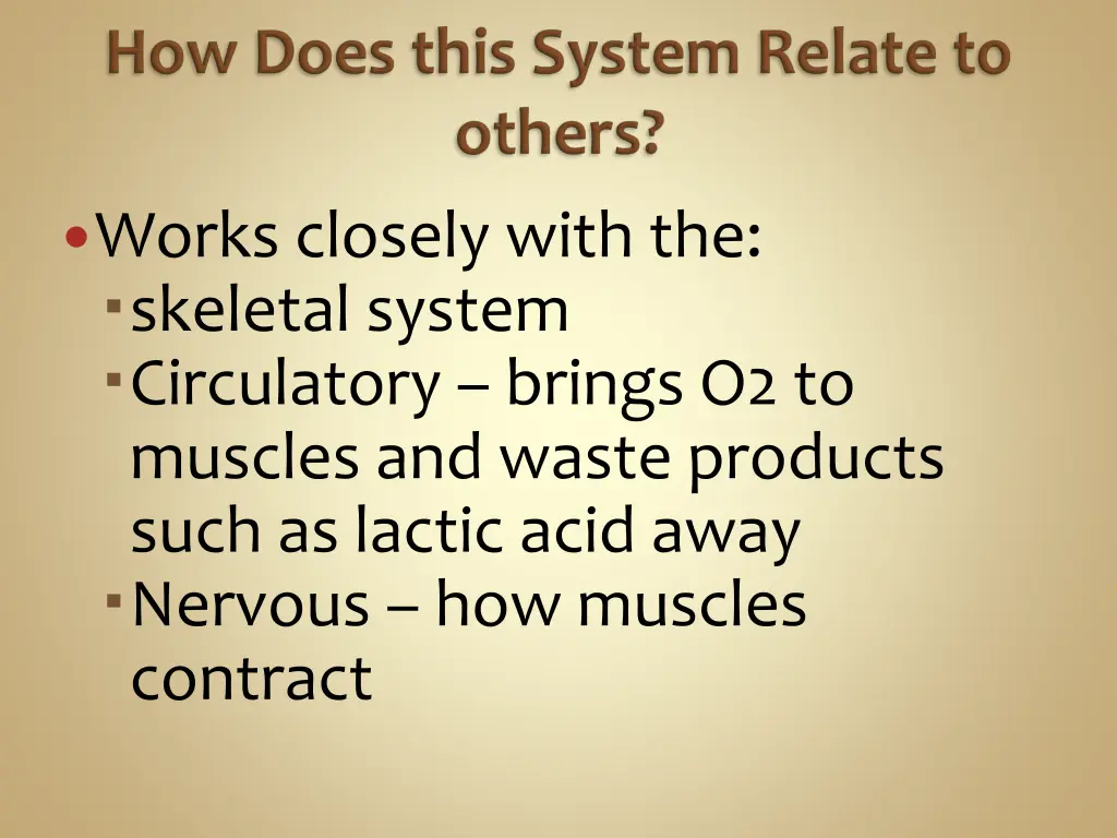 works closely with the skeletal system