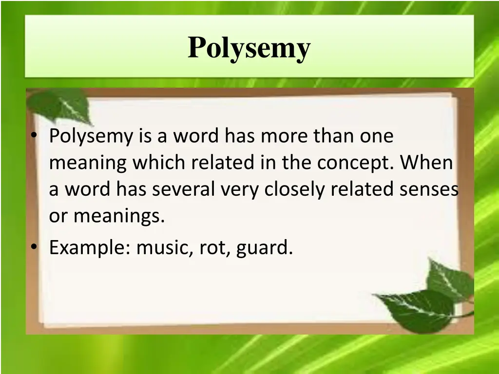 polysemy