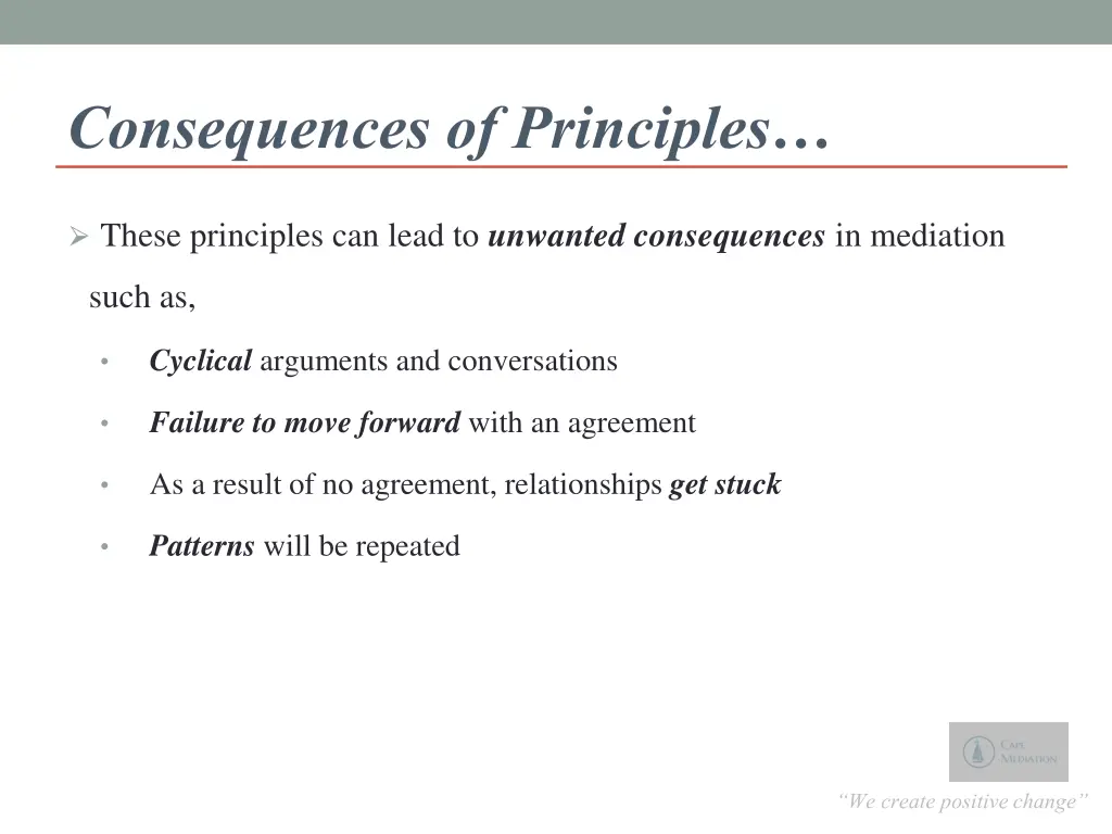 consequences of principles