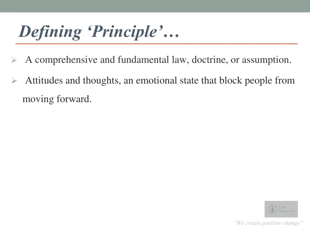 defining principle