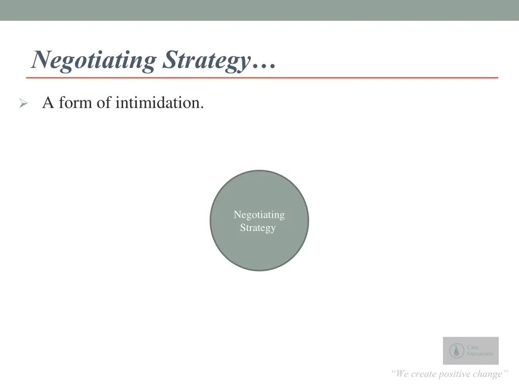 negotiating strategy