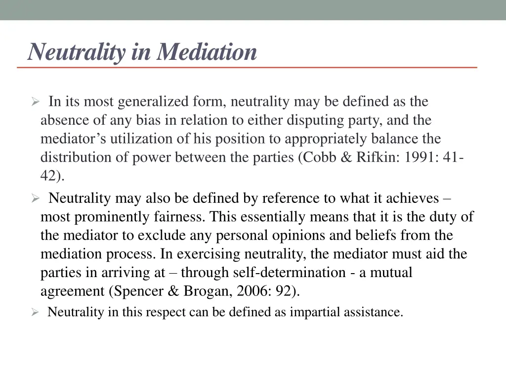 neutrality in mediation