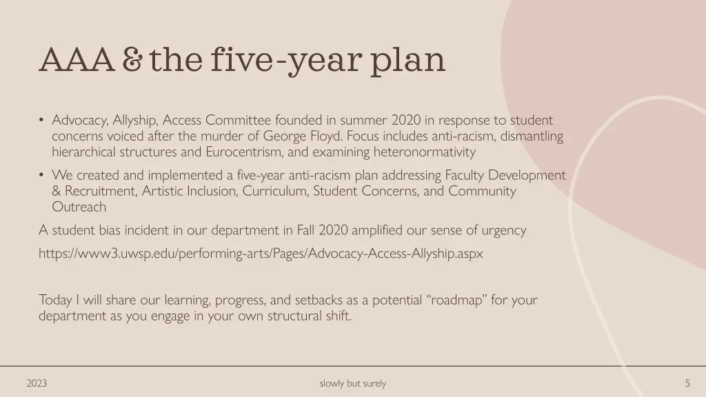 aaa the five year plan