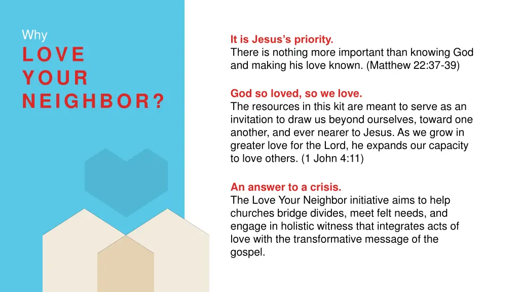 why love your neighbor