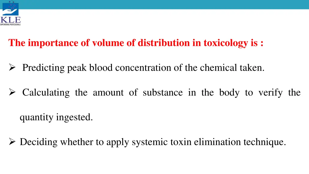 the importance of volume of distribution