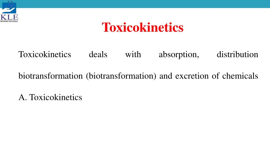 toxicokinetics 1