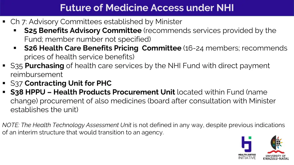 future of medicine access under nhi 6