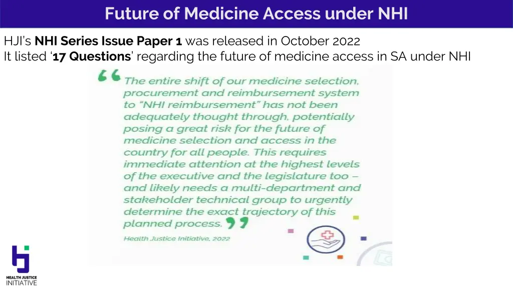 future of medicine access under nhi