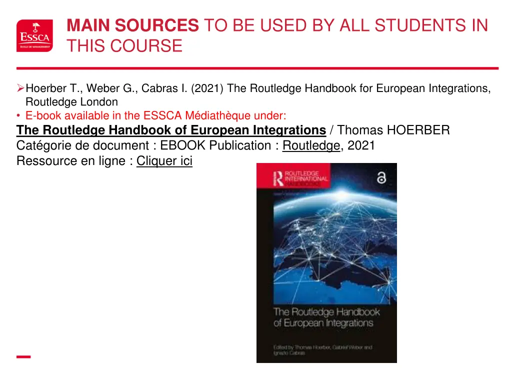 main sources to be used by all students in this