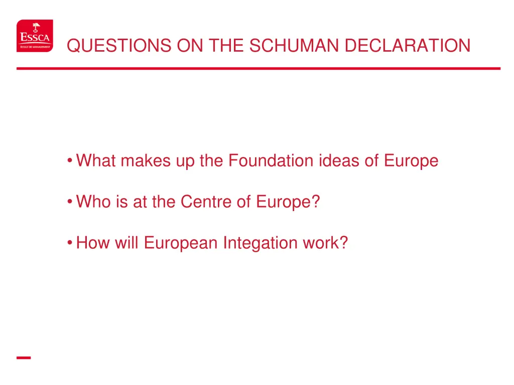 questions on the schuman declaration