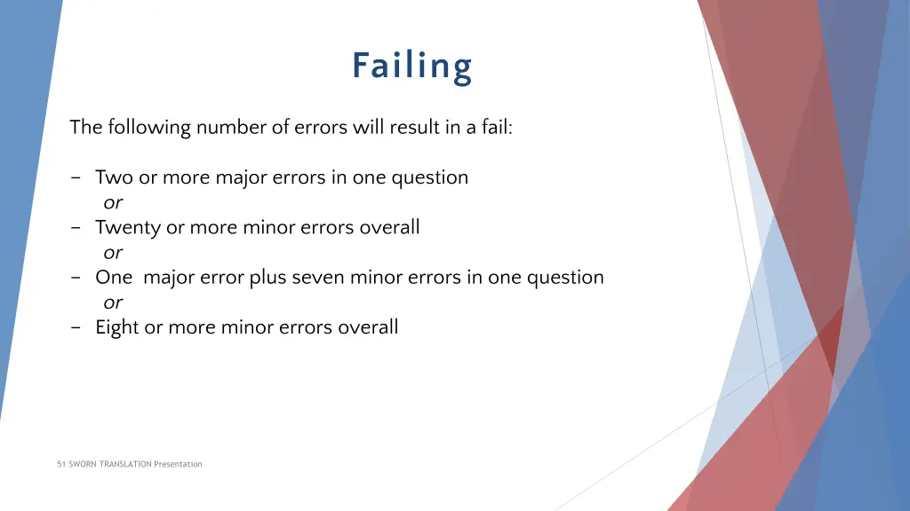 failing