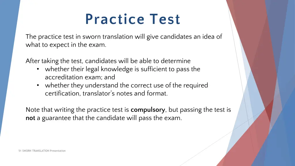 practice test