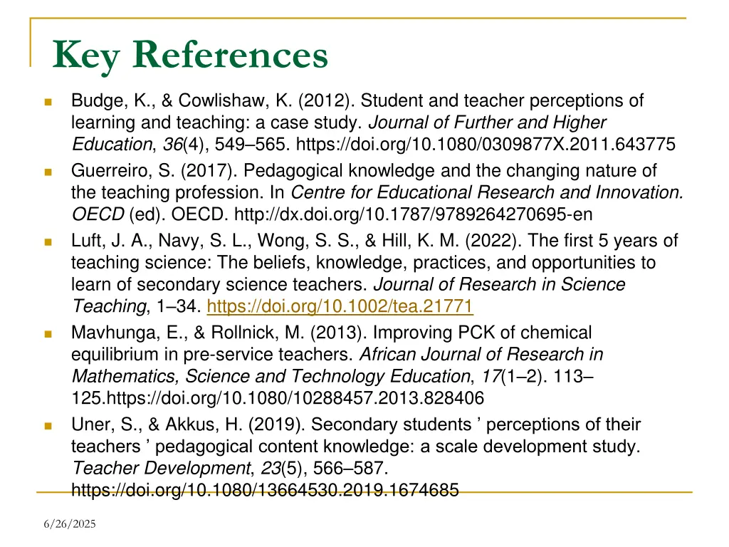 key references