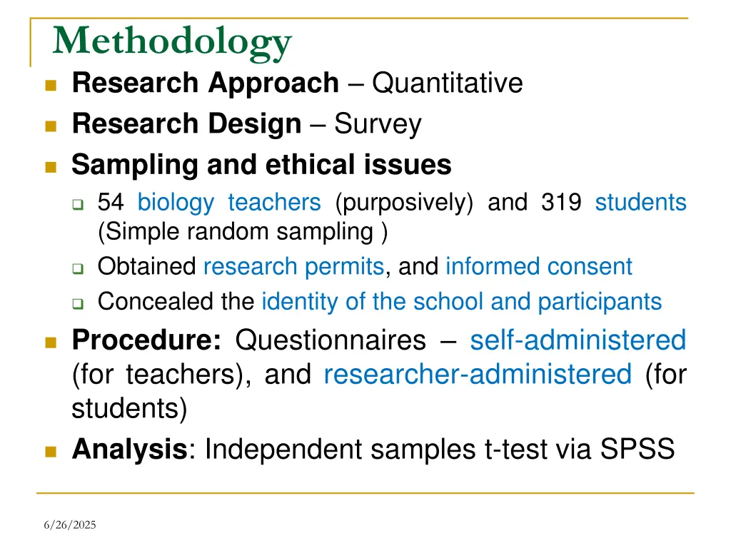methodology research approach quantitative
