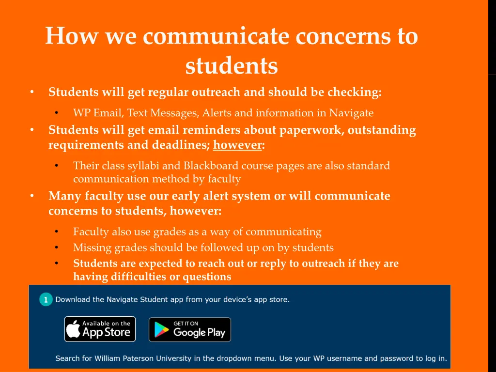 how we communicate concerns to students