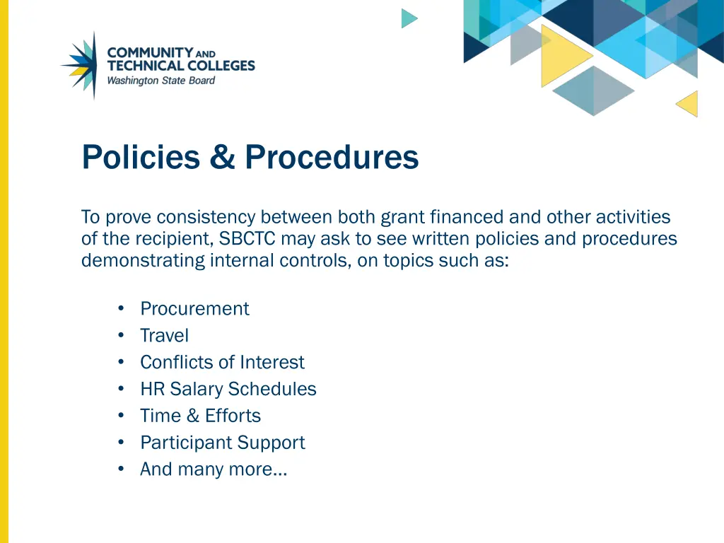 policies procedures