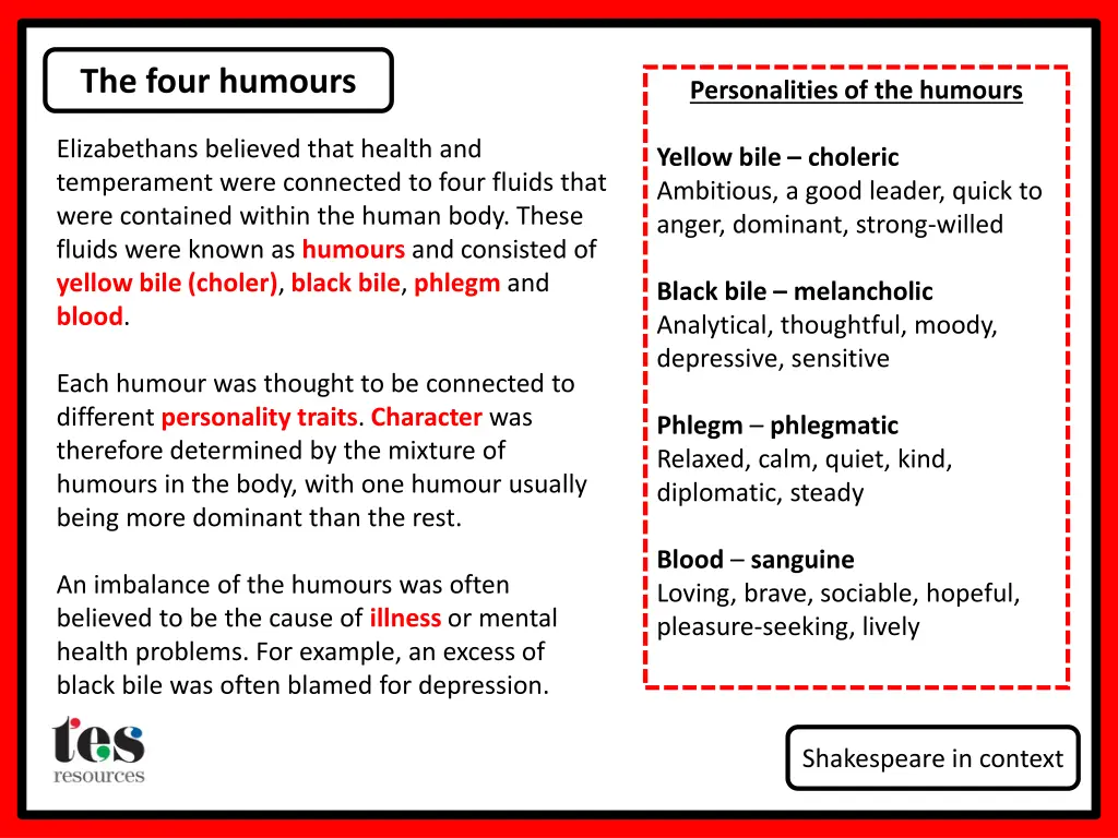 the four humours
