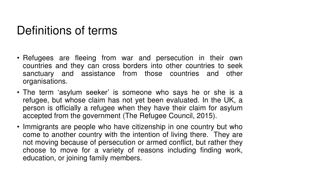 definitions of terms