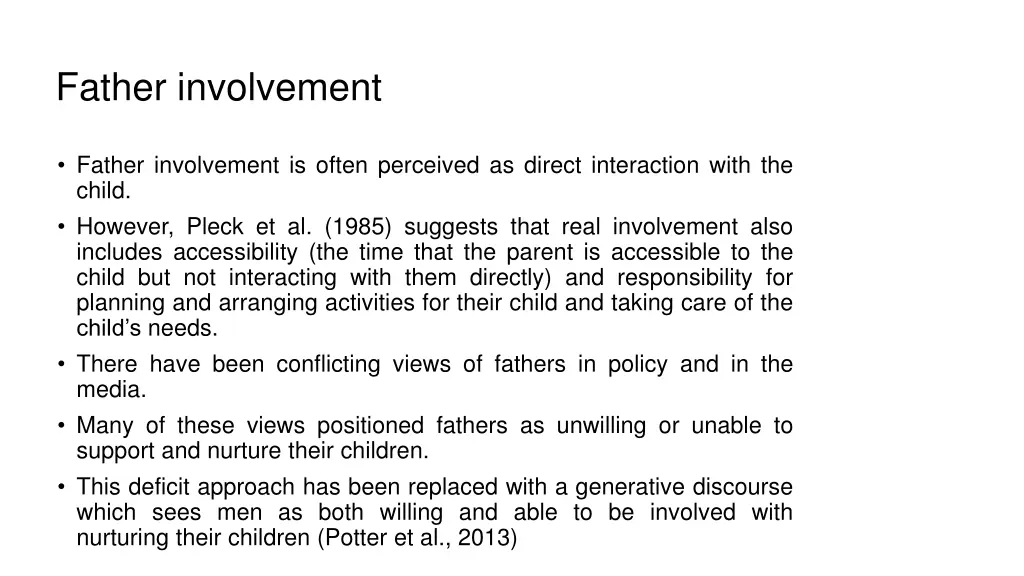 father involvement