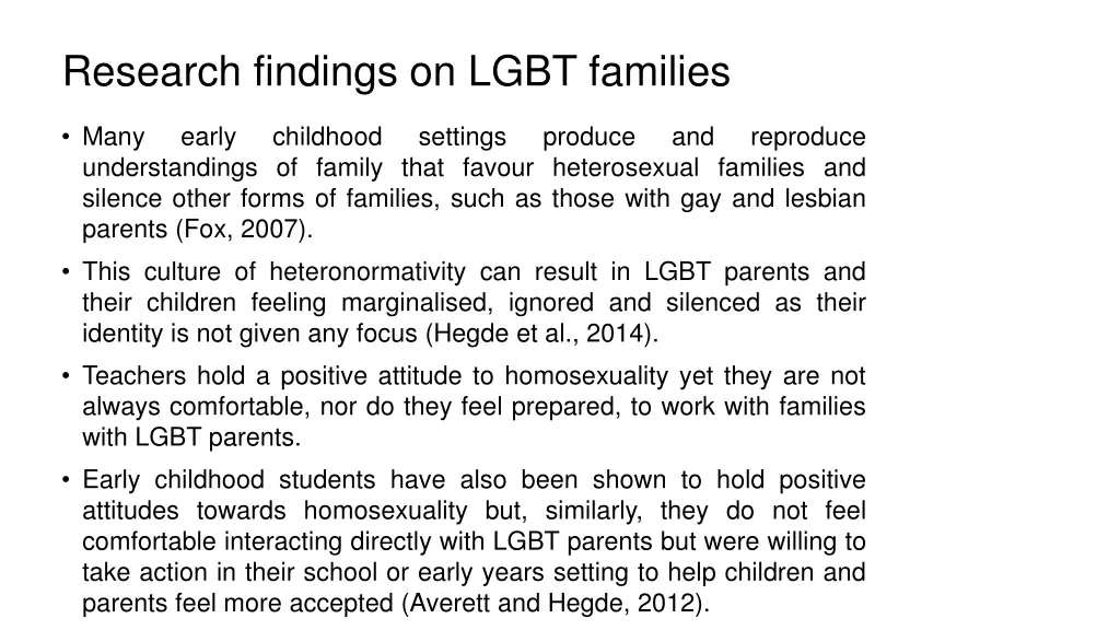 research findings on lgbt families