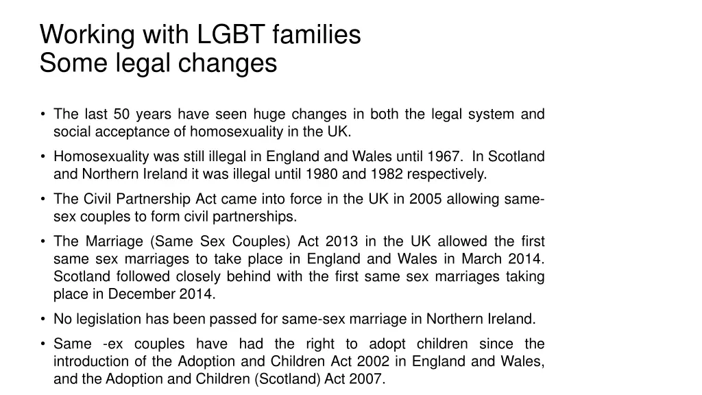 working with lgbt families some legal changes