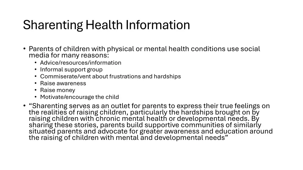 sharenting health information