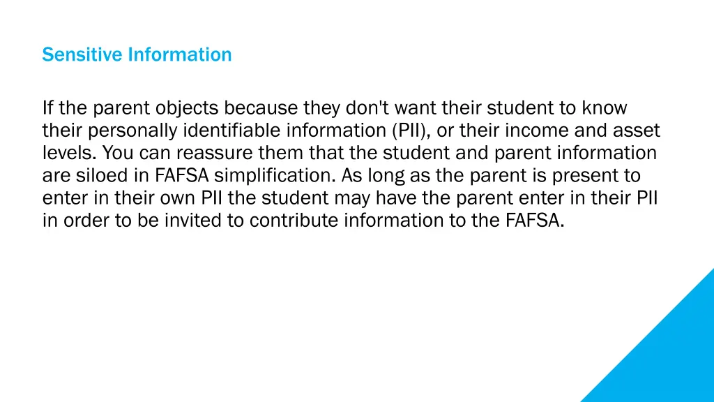 sensitive information