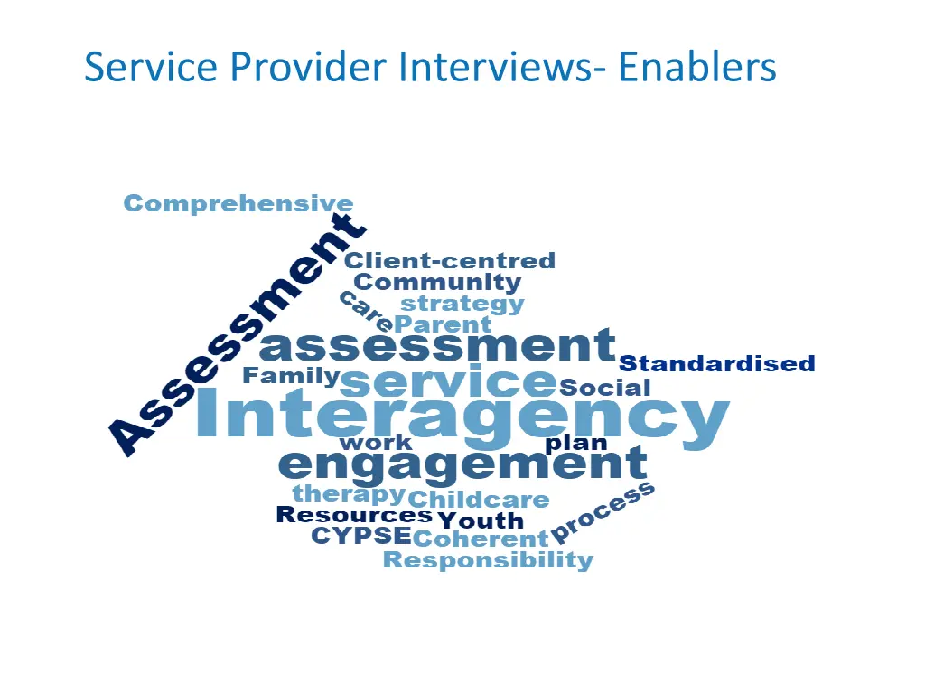 service provider interviews enablers