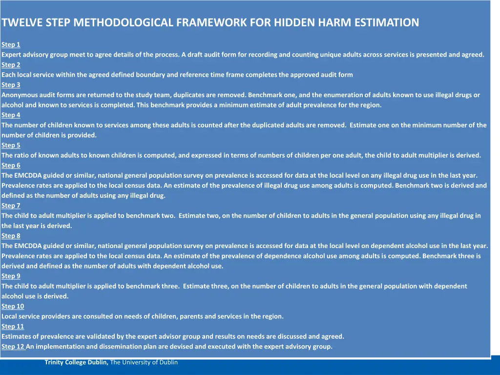 twelve step methodological framework for hidden