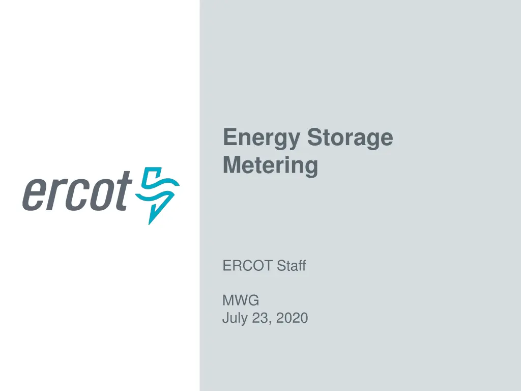 energy storage metering