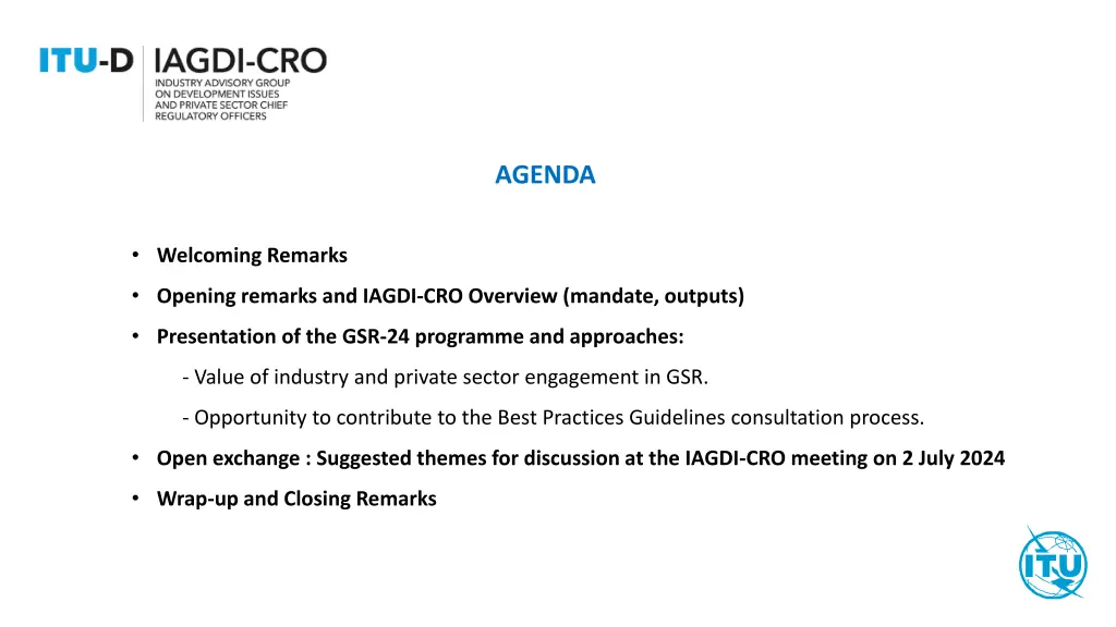 agenda