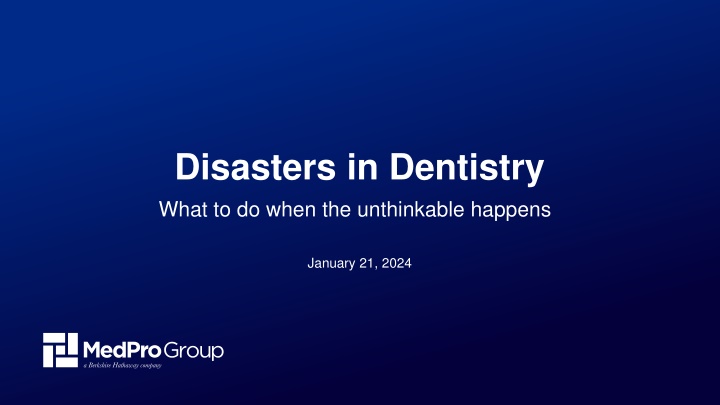 disasters in dentistry what to do when