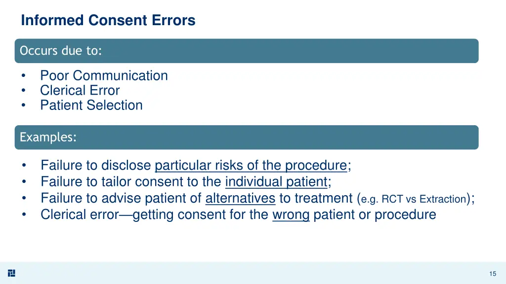 informed consent errors