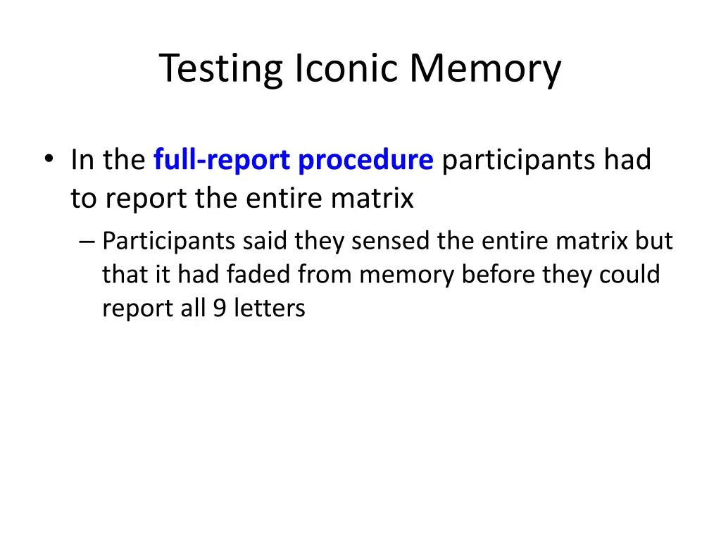 testing iconic memory 1