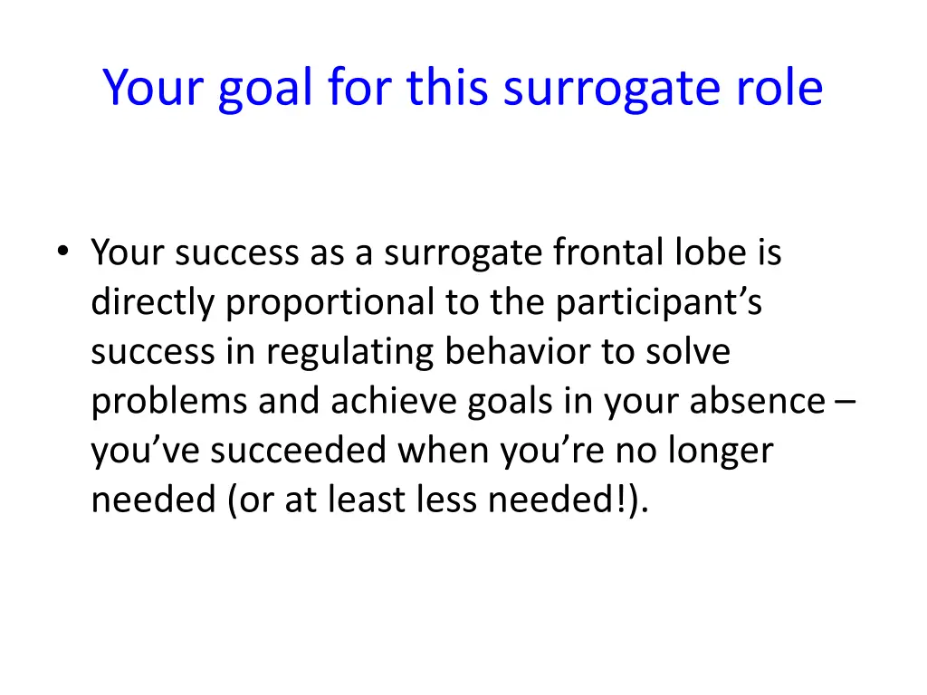 your goal for this surrogate role