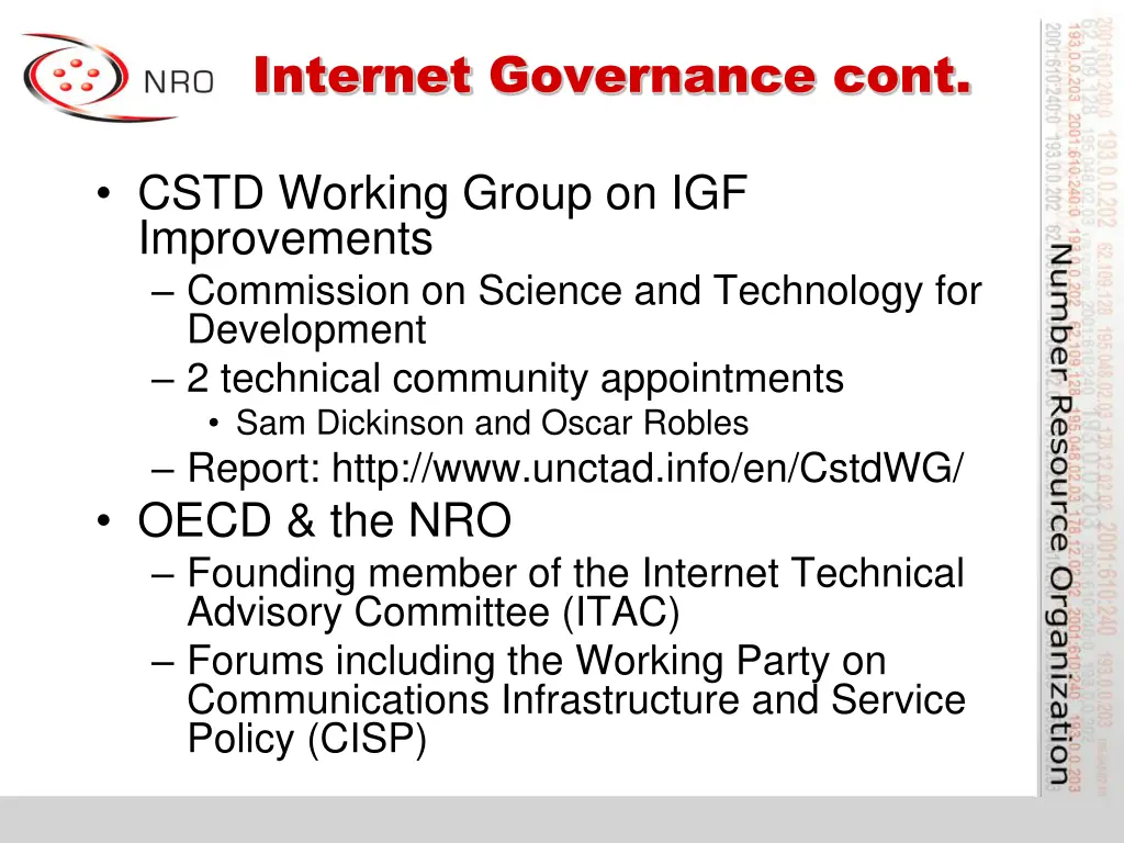 internet governance cont