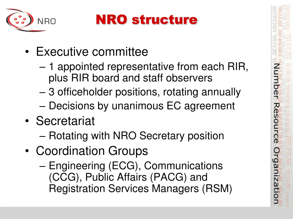 nro structure