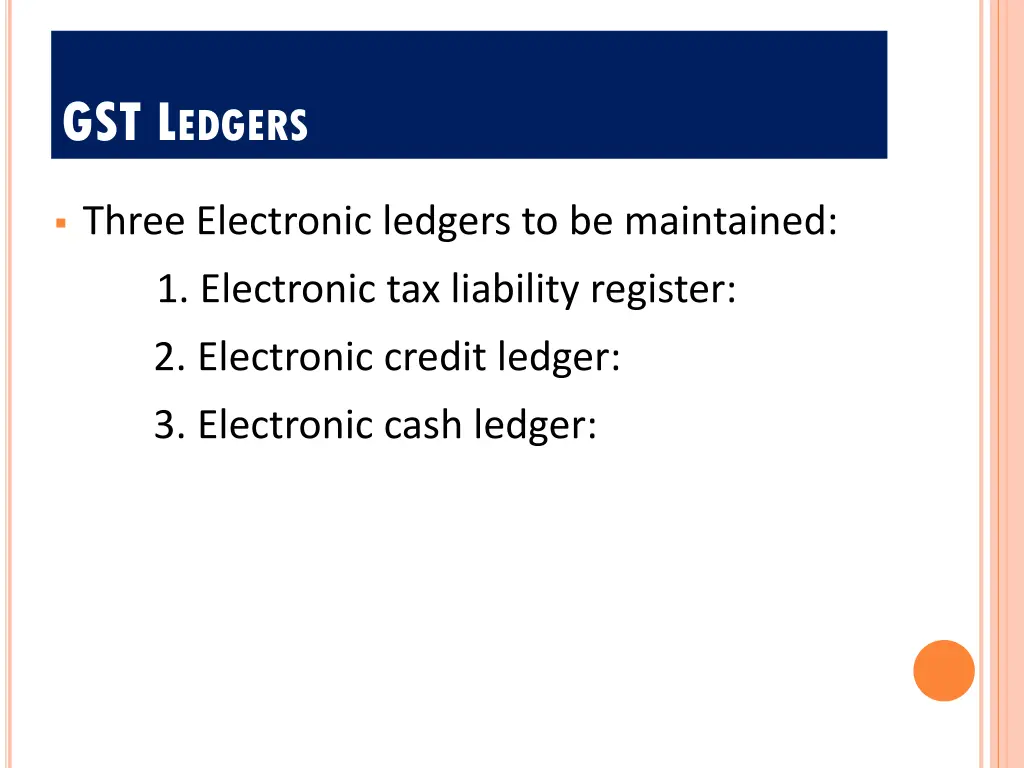 gst l edgers