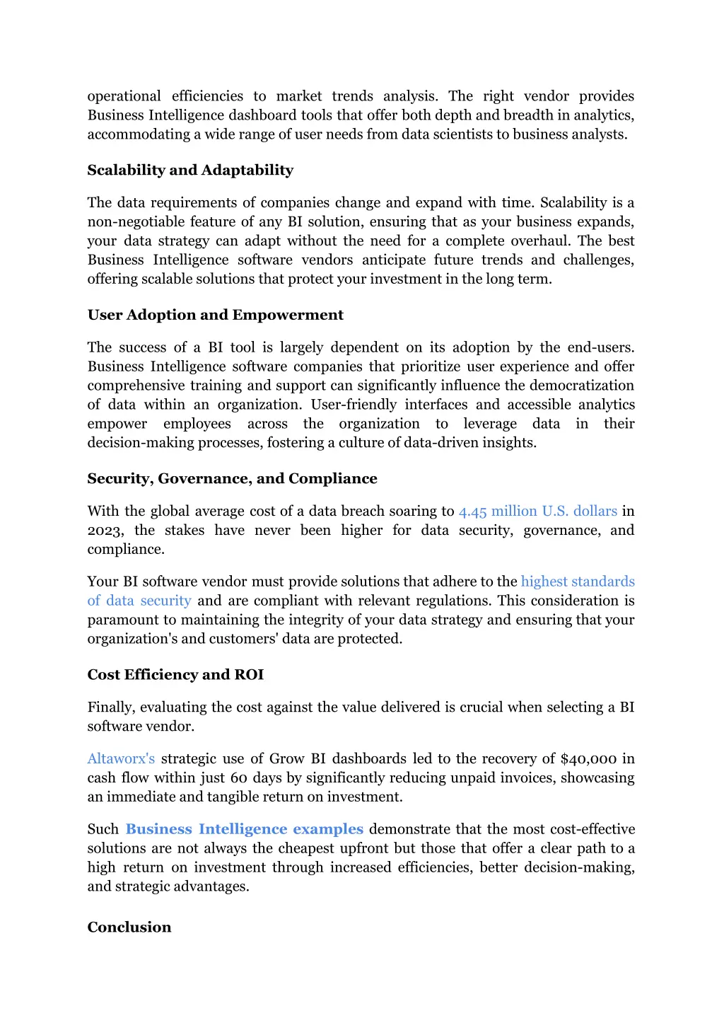 operational efficiencies to market trends