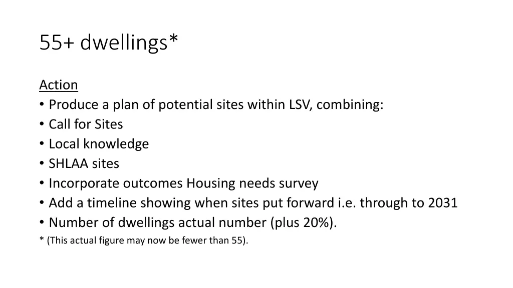 55 dwellings