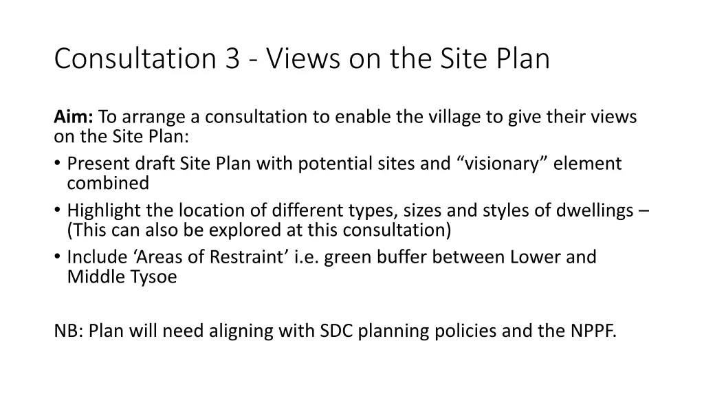 consultation 3 views on the site plan