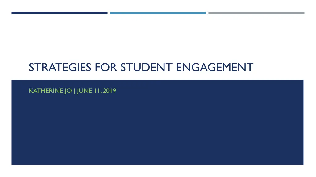 strategies for student engagement