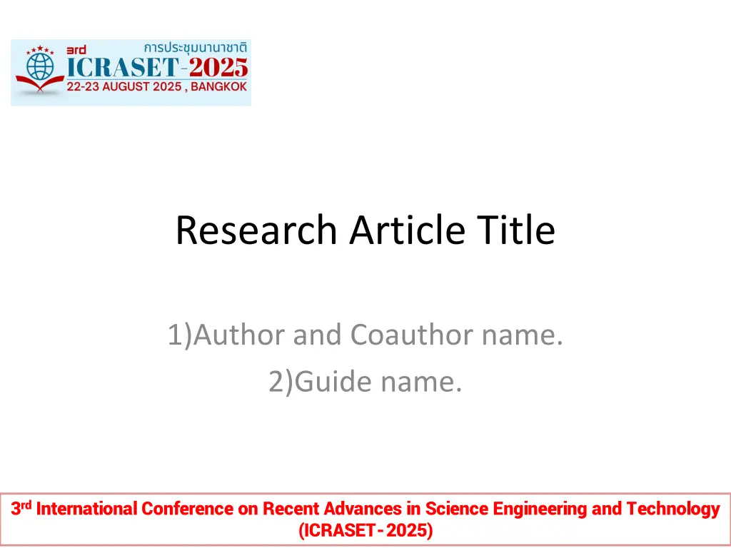 research article title