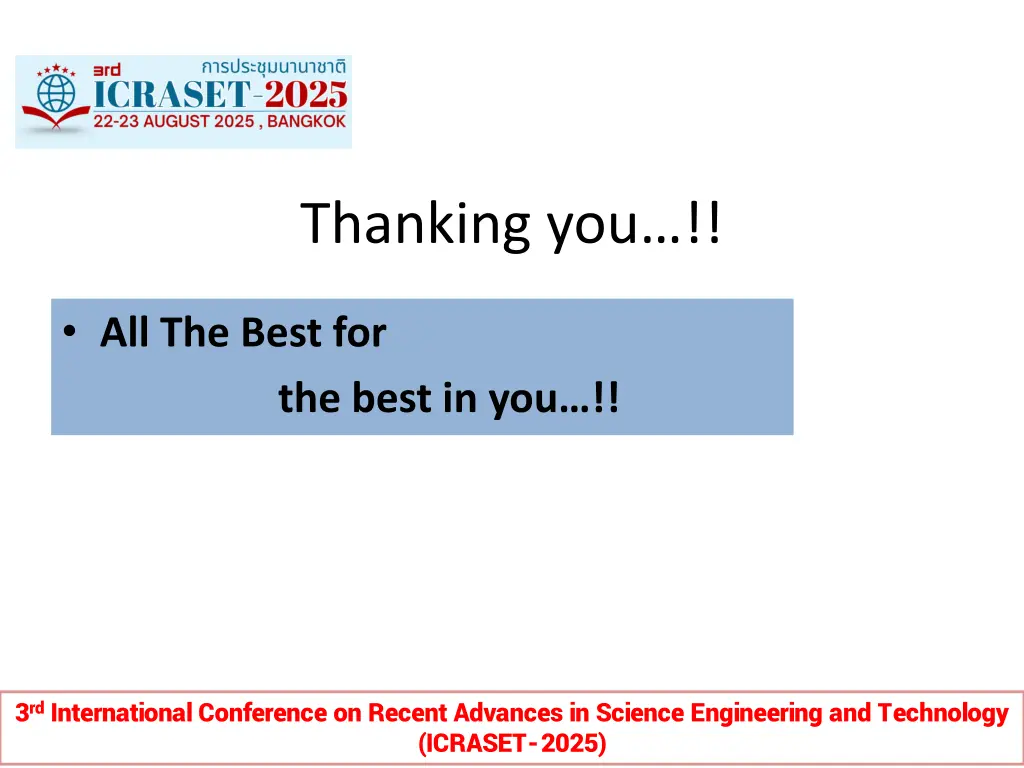 thanking you