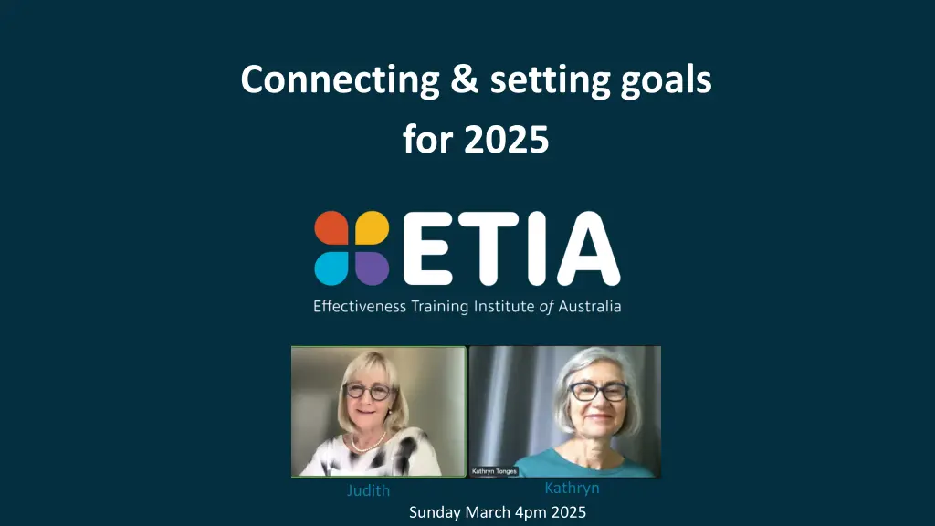 connecting setting goals for 2025