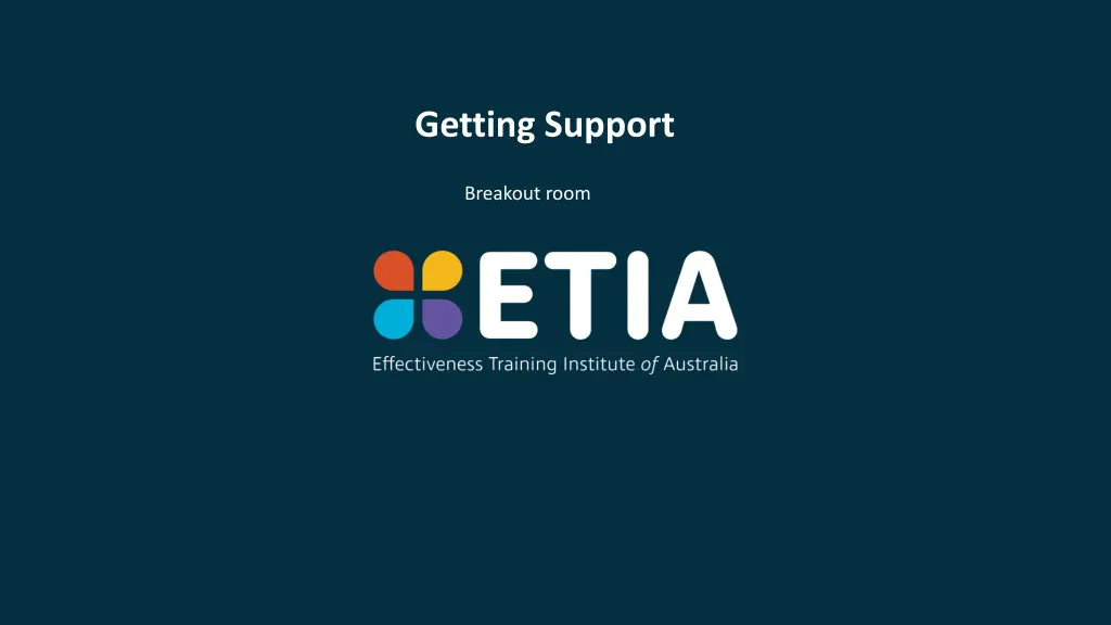getting support