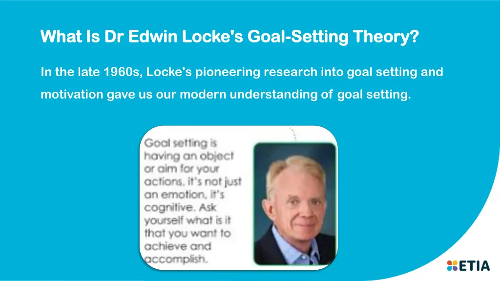 what is dr edwin locke s goal what is dr edwin