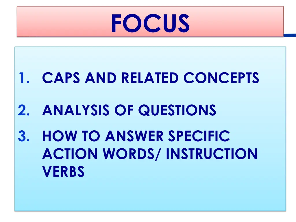 focus