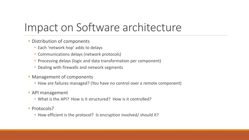 impact on software architecture